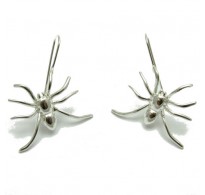 E000689 Sterling silver earrings solid 925 Spider Empress